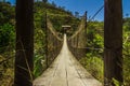 Long wooden bridge into the wild in Pirenopolis Royalty Free Stock Photo