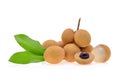 Longan. fresh longan on white background Royalty Free Stock Photo