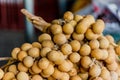 Longan fruit from farmers to be marketed. Royalty Free Stock Photo