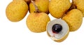 Longan isolated on a white Royalty Free Stock Photo