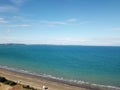 Longbay regional park with Beach in Auckland of New Zealand Royalty Free Stock Photo