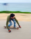 Longboard downhill Royalty Free Stock Photo