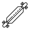 Longboard icon, outline style