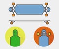 Longboard icons