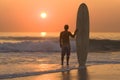 Longboard surfer