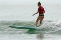 Longboard Surfer Girl Catches Wave Wahine Classic