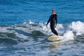 Longboard Surfer Tyler Newell Surfing in Santa Cruz California