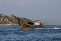 Longboat at bay of Phi Phi island, Krabi province, Thailand