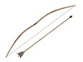 Longbow with arrow 3d rendering