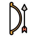 Longbow icon vector flat