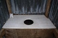 A longdrop toilet or pit latrine Royalty Free Stock Photo