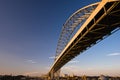 Longest arched bridge Fremont Portland Oregon Willamette River Royalty Free Stock Photo