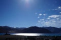 pangong tso lake in himalaya