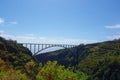 The longest single span bridge in Europe crossing the valley leading from Los Tilos in Canary islands near to Los Sauces, La Palma