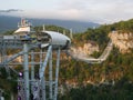 The longest suspended bridge, the bridge over the abyss Royalty Free Stock Photo