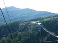 The longest suspended bridge, the bridge over the abyss Royalty Free Stock Photo