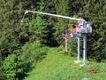 Longest Zipline in Europe - Sternensauser LÃÂ¤ngste Seilrutsche Europas - der Sternensauser, Oberiberg - Canton of Schwyz Royalty Free Stock Photo