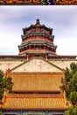 Longevity Hill Buddha Tower Orange Roofs Summer Palace Beijing China Royalty Free Stock Photo