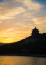 Longevity hill in the sunset