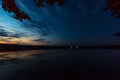 sunset over mazurian lake, Summer, Poland, Esat Europe.