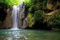 Longexposure photography of waterfall in forest Royalty Free Stock Photo