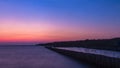 Longexposure romantic landscape sunset over the sea. Bangpoo Sam