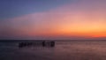 Longexposure romantic landscape sunset over the sea. Bangpoo Sam