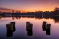 Longexposure sunset by the lake