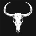 Longhorn Skull Vintage logo, Bull Buffalo skull design inspiration