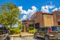 LongHorn Steakhouse building entrance with cars Royalty Free Stock Photo