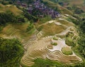 Longji terrace rice field,Aerial photography