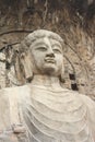 Longmen Caves in Luoyang. Statue of Buddha. Royalty Free Stock Photo