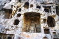 Longmen Grottoes ,one of the finest examples of Chinese Buddhis Royalty Free Stock Photo