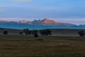 Longs Peak at Sunrise Seen From the Plains Of Colorado Royalty Free Stock Photo