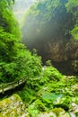 Longshuixia Fissure Gorge National Park in Wulong, China Royalty Free Stock Photo