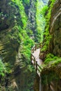 Longshuixia Fissure Gorge in Wulong country, Chongqing, China Royalty Free Stock Photo