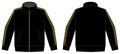 Longsleeve jersey shirt sports training jacket vector illustration / black and gold