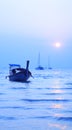 Longtail boat in the Andaman sea, Railay West coast, Krabi Province, Thailand Royalty Free Stock Photo