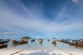 Longtail boat and beautiful ocean with blue sky of Koh Lipe island, Thailand Royalty Free Stock Photo