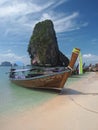 Phranang beach, longtail boat, Railay, Krabi province