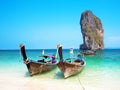 Longtail boats, Island Ko Poda, Krabi Province, Thailand