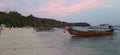 Longtail boats moored at beach of Phi Phi Island, Thailand Royalty Free Stock Photo