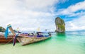 Longtail boats and poda island