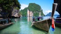 Longtail boats in Thailand Royalty Free Stock Photo