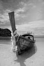 Longtailboat at the beach Royalty Free Stock Photo