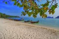 Longtailboats at the beach