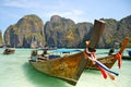 Longtale boats at the beautiful beach