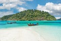 Longtale boats at the beautiful beach, Thailand