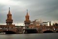 Longtime exposure on Oberbaum bridge, central berlin