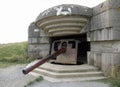 Longues-sur-Mer battery, L, France - August 21, 2022: Gun Battery of Atlatic Wall in Normandy Royalty Free Stock Photo